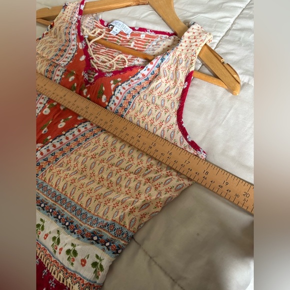 Patrons of Peace boho floral paisley peplum tank size medium - Picture 5 of 8